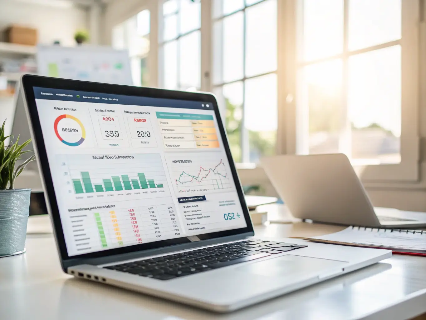 A project management dashboard displaying test progress, resource allocation, and key performance indicators for test management services.